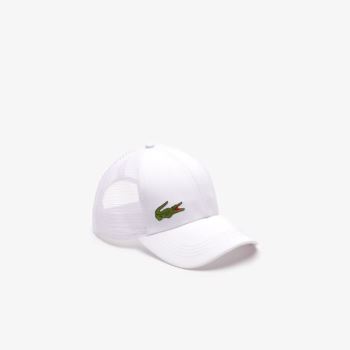 Lacoste SPORT Mesh Panel Cotton Cap - Čepice Pánské Bílé | CZ-tbl74H